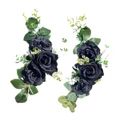 2 Pieces Artificial Flower Swags Chair Floral Garlands Backdrop Garland Corner