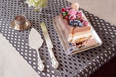 Strova Silver Wedding Cake Knife and Server Set | Party, Anniversary & Reception