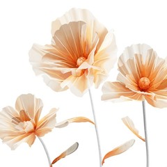 Giant Artificial Flower Decoration For Wedding Background Freestanding Set Of 3