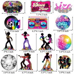 26pcs 1970s Disco Fever Party Centerpiece Sticks 70s Disco Party Decorations …