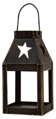 NEW — Primitive STAR MINI LANTERN Tea Light Holder – 5″ Metal Ornament