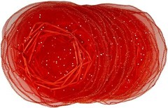 100pcs Sheer Organza Favor Bags Round Drawstring Organza Pouches -10.2″ Diameter