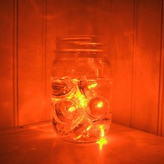 (36) VIBRANT ORANGE -LED Submersible Underwater Tea lights for WEDDING US Shippe