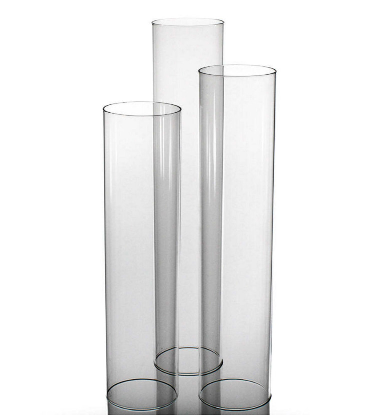 12 pc. clear glass chimney (H 18″ x W 4″)