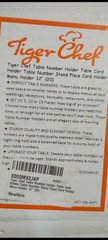 Tiger Chef Table Placeholder Stands NEW – 20 Pieces – 12″ Place Cards (1-25)