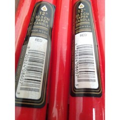 Vintage Red Taper Candles 12 Inch Pack of 12 Unscented Dinner Wedding Table Set