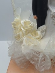 Vintage Lumart Wedding Cake Topper s Bride Groom Lace Arch Memorable Moment NIP