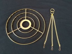 1Pcs 3-Tiered Golden Round Hanger Centerpiece Chandelier Wedding Christmas Party