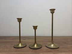 Vintage brass candle holder set of 3 home decor holiday Taiwan classic