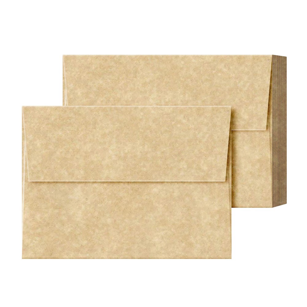 A6 Parchment Envelopes – AGED – 4 3/4 x 6 1/2″ – 24lb Bond/60lb Text – 25 Qty