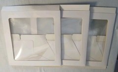 Balloon Boxes LOT OF 3 White 12″ Transparent w/ Trim Centerpiece Decorations NEW