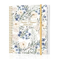 2026-2027 Teacher Planner, Lesson Planner from August 8″ x 10″ Crushed-Flower