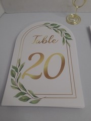 1-25 Double Sided Table Number for Wedding Reception, Anniversary, Baby Shower