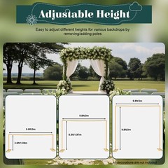 Metal Flower Balloon Frame Square Wedding Arch Backdrop Metal Stand Garden Decor