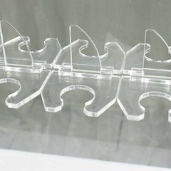 20 Clear 3 in Acrylic GLASS HOLDER Hooks Champagne Flute Stand Party Events Home