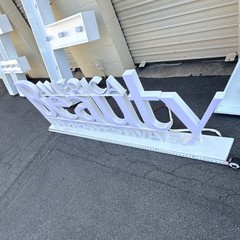 White Lighted Marquee Letter Set w/ # Sign – M B A F Letters