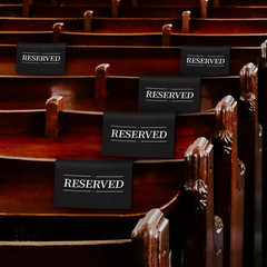 12 Pcs Reserved Seating Signs Reserved Chair Sign Printed Placeholder