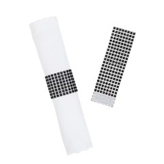 Black Rhinestone Napkin Rings, Party Supplies, 25 Pieces