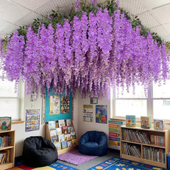 Purple 26 Pcs 3D Wisteria Garland for Classroom & Wedding Decor