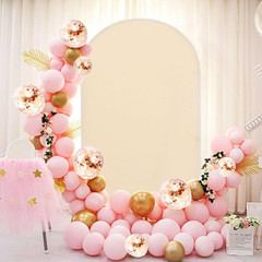 Spandex Fitted Arch Cover Beige Wedding Arch Cover 3.3×6.6FT Backdrop Fabric 2-S
