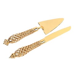 Hot Vintage Engraved Cake Knife And Server Set For Wedding
