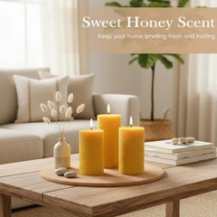 Mosroad Candles 3X6 Inch 4 Pack Pillar Candles For Home 45 Hours Burn Time