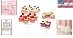 Elegant 4-Piece Acrylic Cake Stand Set – Stackable Dessert Display for Events