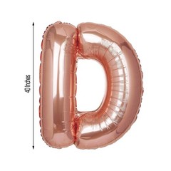 40″ Rose Gold Letter D Mylar Foil Balloon Birthday Party Wedding Decorations