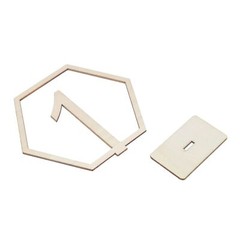 10pcs Wooden Table Numbers 1-10 Hexagon Shape Holder Base Wedding Reception