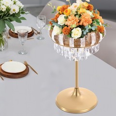 Gold Acrylic & Iron Flower Stand 30 × 45 cm Floor/Tabletop Wedding Centerpiece
