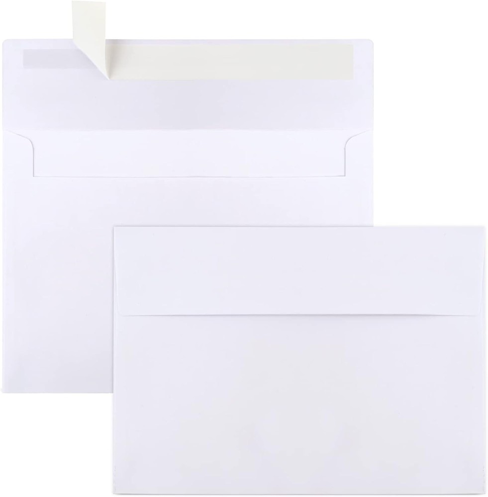 Joyberg 50 Packs 5×7 Envelopes, White A7 Envelopes (5.25×7.25in),