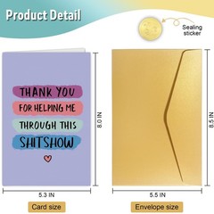 Spercy Funny Thank You Card for Women Men, Thank You for Supporting Me Card, …