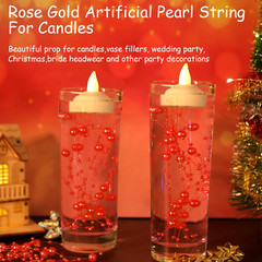 50 Pieces Artificial Pearl String for Candles 6 Inch Pearl String Vase Fillers C