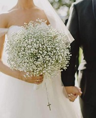 Babys Breath Artificial Flowers Fake Flowers Gypsophila Bouquet 24 Pcs White
