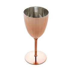 8 oz Metallic Blush Premium Wine Glasses Disposable Flutes Wedding Decorations
