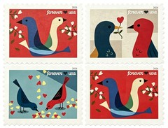 2026 LOVE BIRDS First Class Letter Postage Stamps 78¢- sheet of 100pc total