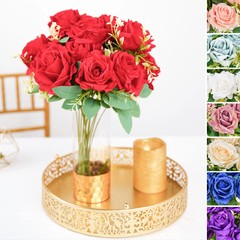 18″ Silk Rose Bushes ARTIFICIAL FLOWERS Wedding Party Events Home Decorations