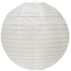 Everyday PLNT-10-FBA Round Paper Lantern 10 Pcs White