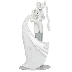 Language of Love «The Kiss» Cake Topper, 9-Inch 9-Inch, White
