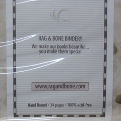 RAG & BONE BINDERY Wedding Journal hand-bound blank-book 34-page NWT