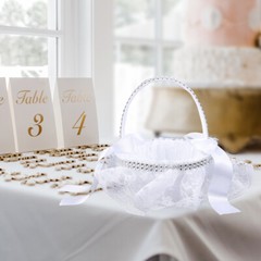1PC Storage Holder Girl Basket Wedding Supply Lace Wedding Basket