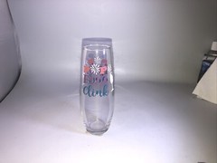 “Pop Fizz Clink” Cristar Champagne Clear Glass Flute Glass 9.6oz-NEW-SHIP 24HRS