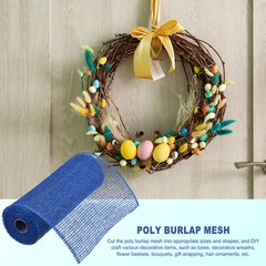 3pcs 10″ Poly Burlap Mesh for Wreath, Mesh Fabric Ribbon 6.4 Yard, Multicolor
