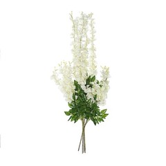 WHITE 44″ tall Silk Wisteria Flowers Hanging Vine Bush Wedding Centerpieces