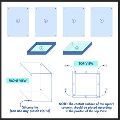 CLEAR 40″ Acrylic DISPLAY BOX Centerpiece Floor Standing Wedding Decorations