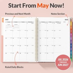 2026-2027 Appointment JUL 2026-JUN 2027 (8.5″x11″) Blushing Abstract Breeze