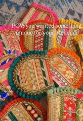 Brocade handfans set of 20 wedding favors Dholki Sangeet ceremony Indian wedding