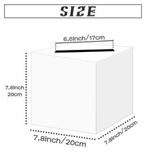2 Pcs White Card Box Diy Gift Card Box Money Card Box Holder For Wedding Recepti