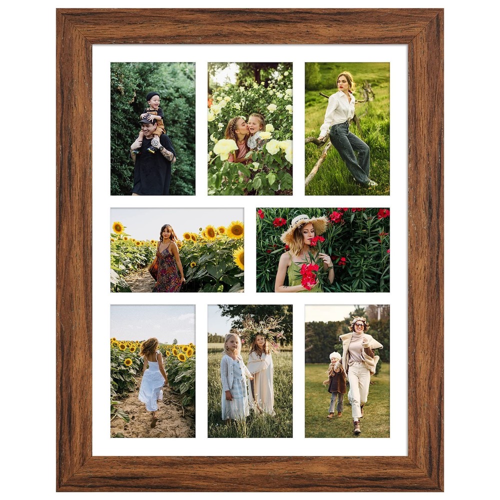 13×17 Picture Frame Display 8 opening 4X6 Picture Frame Collage,Multi Photo F…