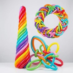 Nobledecor 260 Long Balloons 100pcs 12 inches, Color
